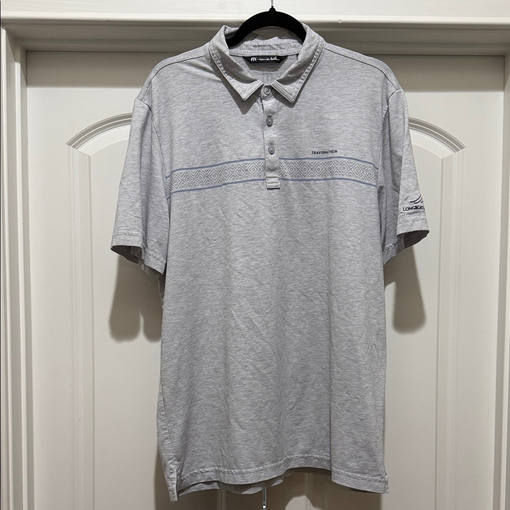 Travis Mathew Men's Light Gray Polo Shirt